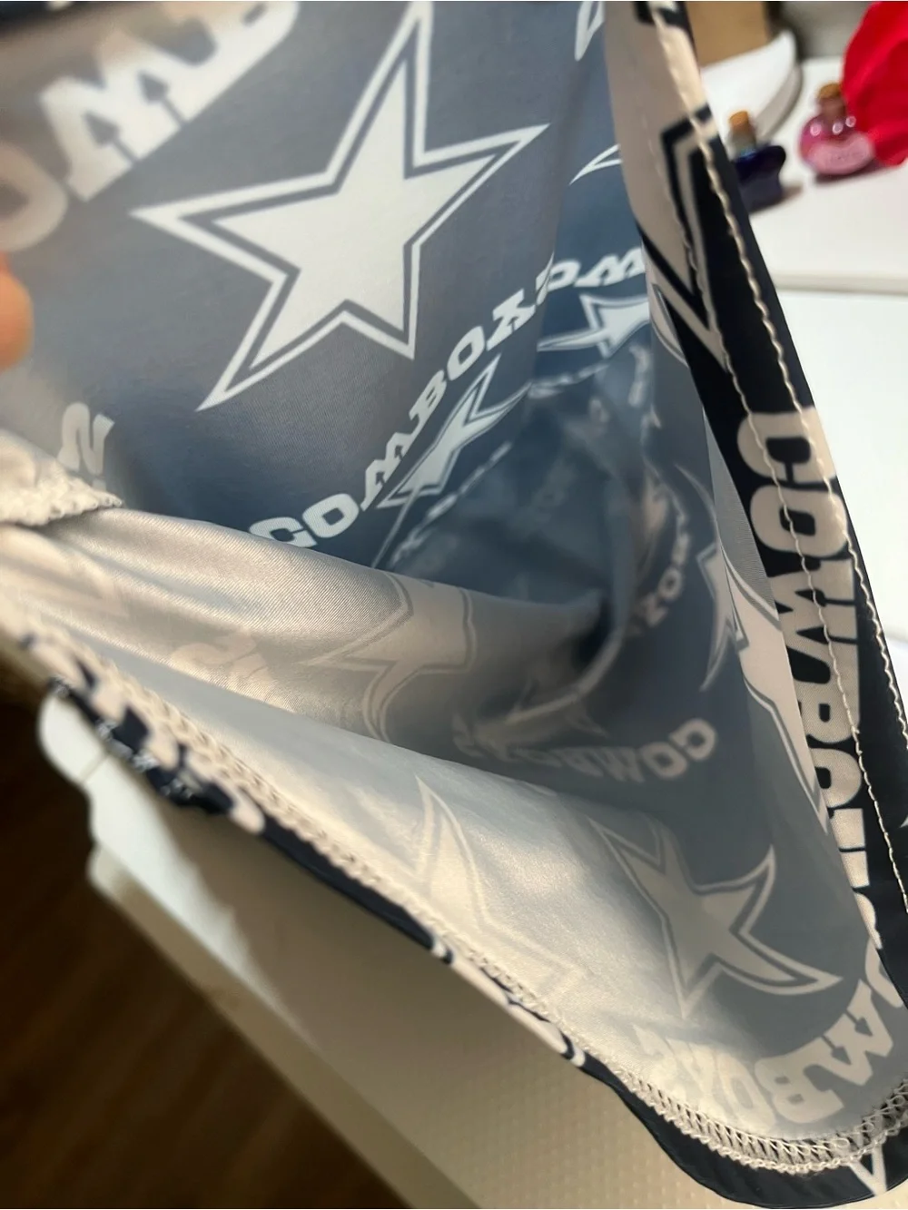 Vintage Dallas Cowboys neck gaiter in navy blue with white stars & logo